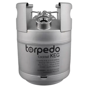 BARRIL TORPEDO COCKTAIL 9.5 LITROS, CONEXION D