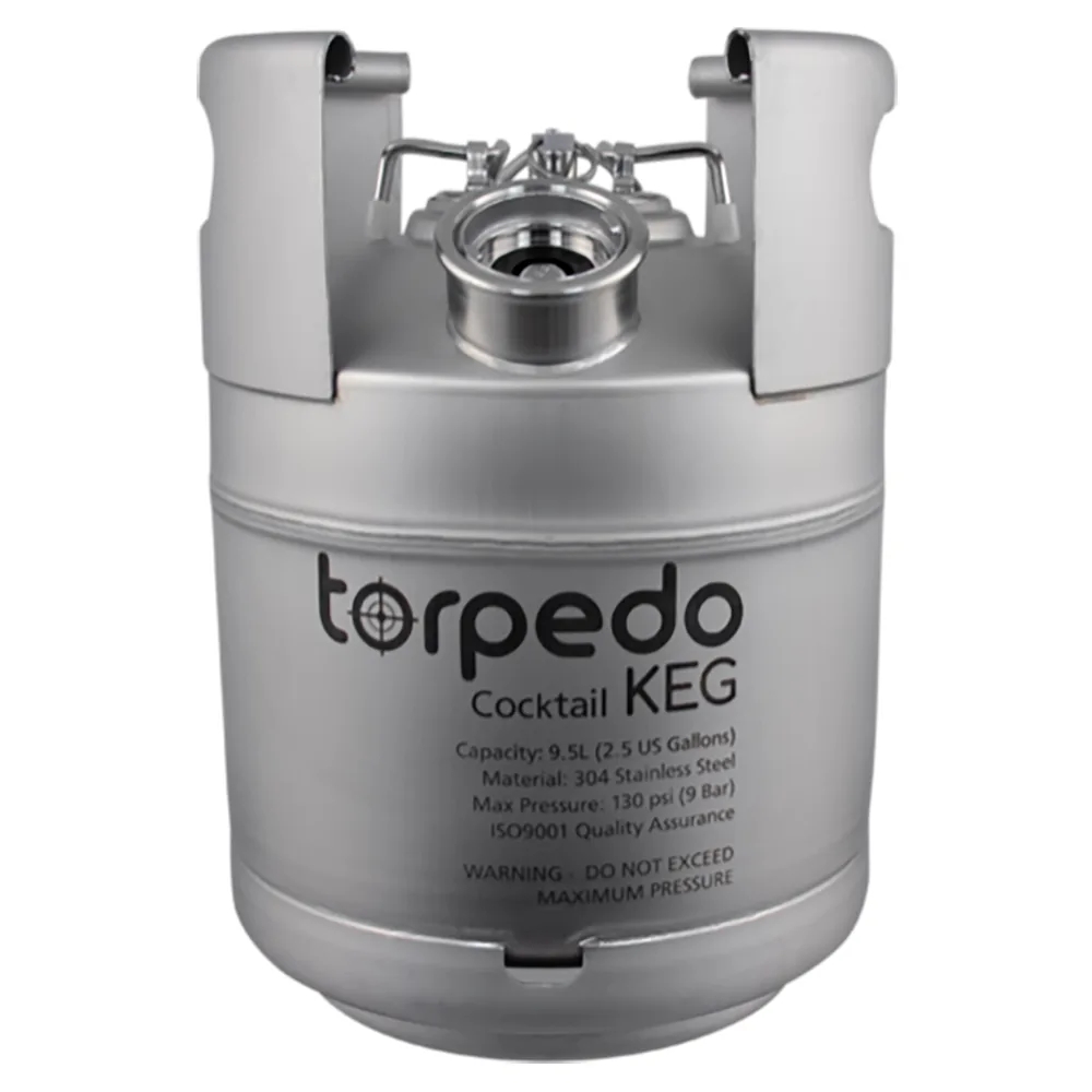 BARRIL TORPEDO COCKTAIL 9.5 LITROS, CONEXION D