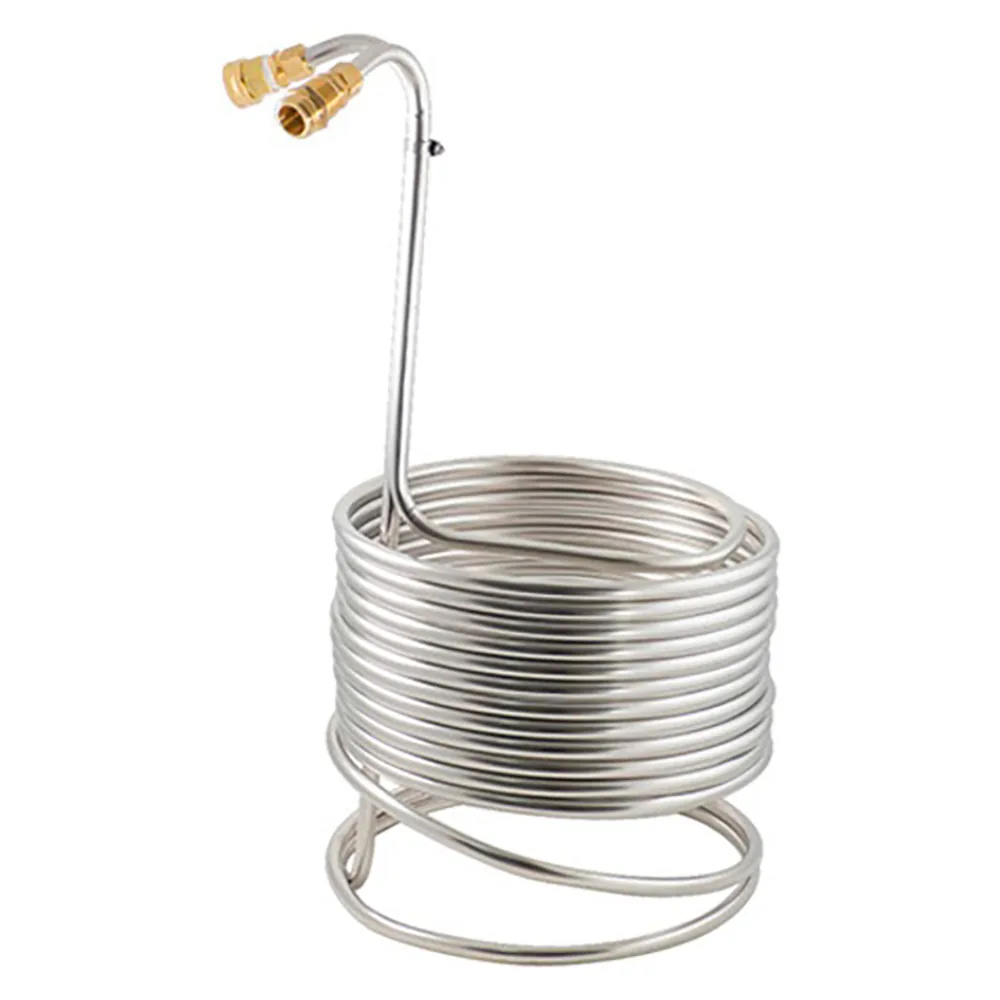 ENFRIADOR DE MOSTO DE ACERO INOX. 50' X 1/2"