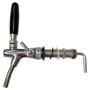FAUCET AJUSTABLE LARGO (SHANK 100 MM) DE BRONCE CROMADO