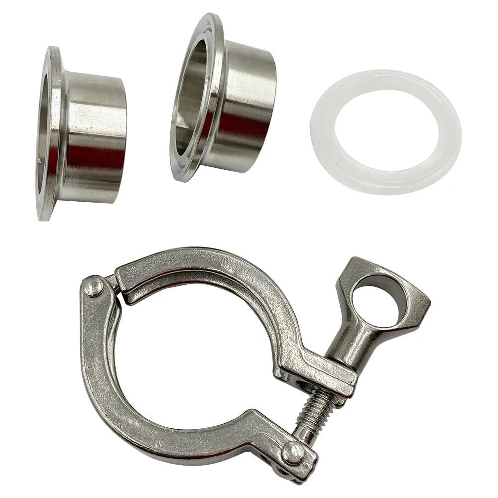 FERULAS SOLDABLES (2) TRI-CLAMP 1.5" CON EMPAQUE Y ABRAZADERA - Image 2