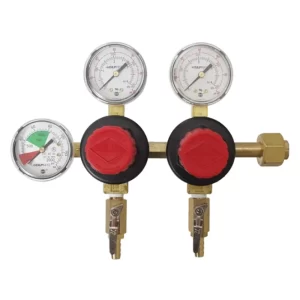 REGULADOR TAPRITE DOBLE CUERPO, CON 3 MANOMETROS Y 2 SALIDAS