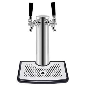 TORRE PARA CERVEZA DE 2 FAUCETS CON CHAROLA DE GOTEO