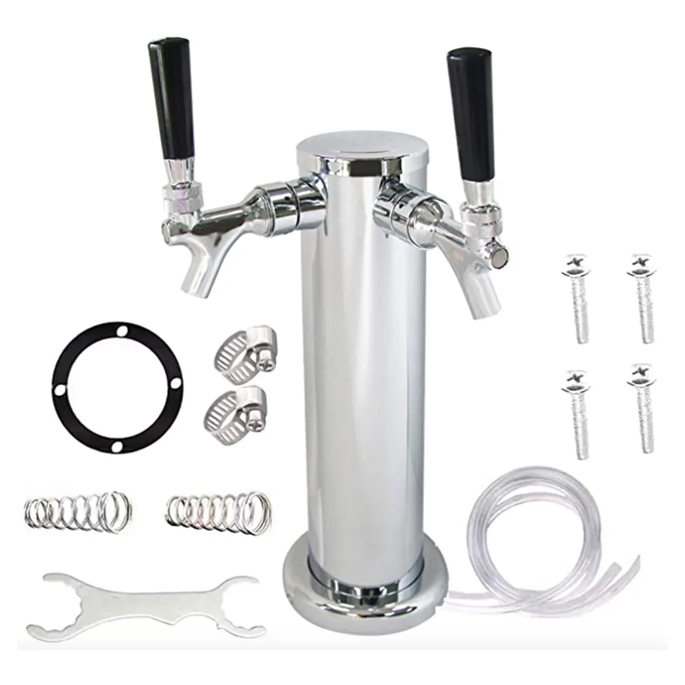 TORRE PARA CERVEZA DE 2 FAUCETS CON CHAROLA DE GOTEO - Image 2
