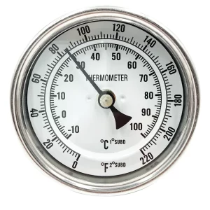 TERMOMETRO DE CARATULA DE 3" CON SONDA DE 2"