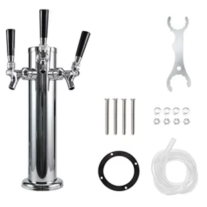 TORRE PARA CERVEZA DE 3 FAUCETS ACERO INOXIDABLE