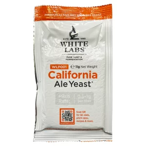 LEVADURA WHITE LABS WLP001 CALIFORNIA ALE 11 g FECHA DE CONSUMO PREFERENTE ANTERIOR