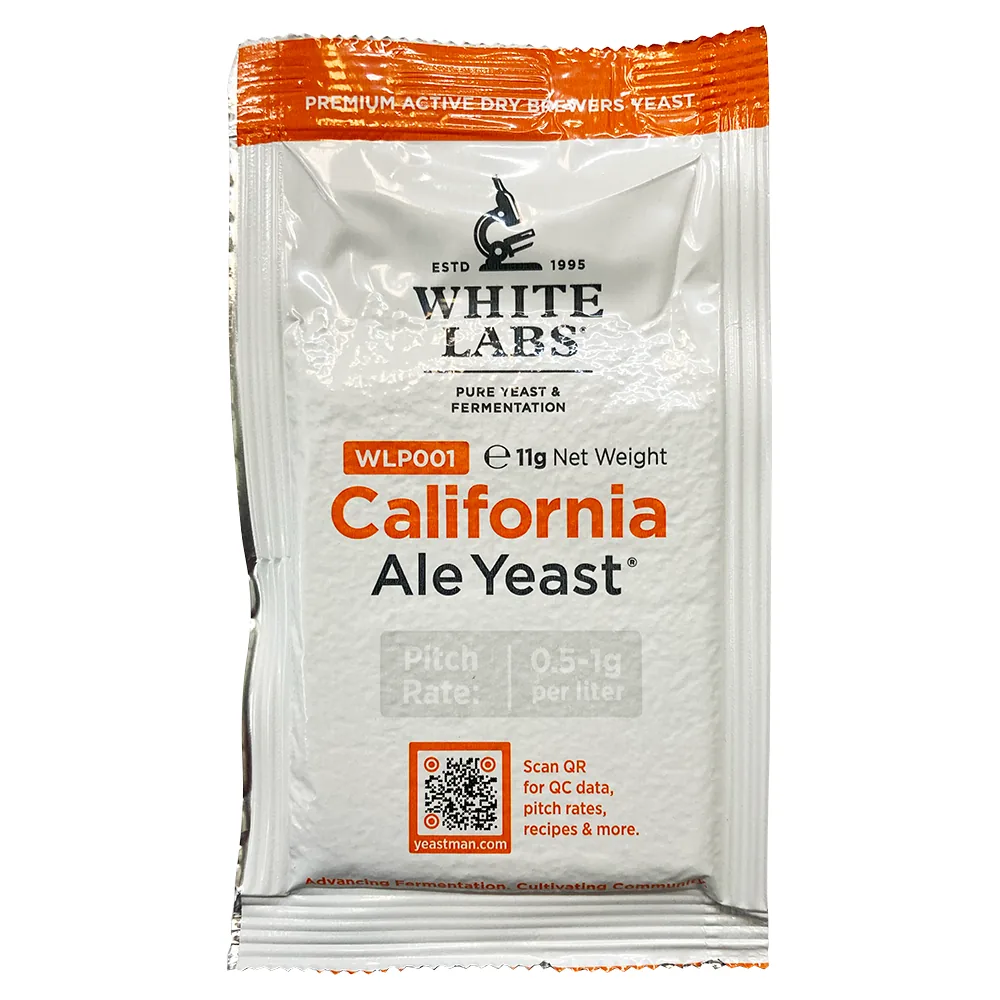 LEVADURA WHITE LABS WLP001 CALIFORNIA ALE 11 g FECHA DE CONSUMO PREFERENTE ANTERIOR