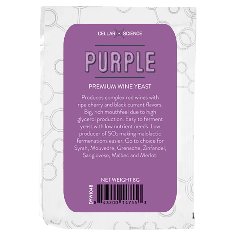 LEVADURA CellarScience® PURPLE Dry Wine Yeast 8 g